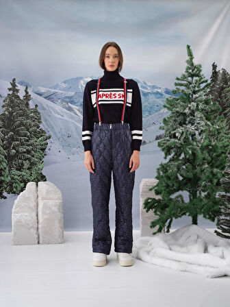 Xint Lacivert Doğal Yün Dokulu Regular Fit Kazak