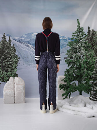 Xint Lacivert Doğal Yün Dokulu Regular Fit Kazak