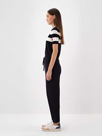 Xint Lacivert Doğal Yün Dokulu Regular Fit Pantolon