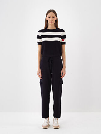 Xint Lacivert Doğal Yün Dokulu Regular Fit Pantolon