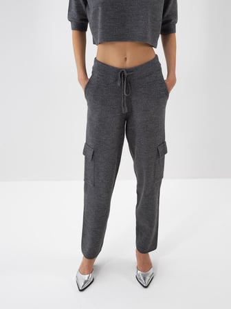 Xint Antrasit Doğal Yün Dokulu Regular Fit Pantolon
