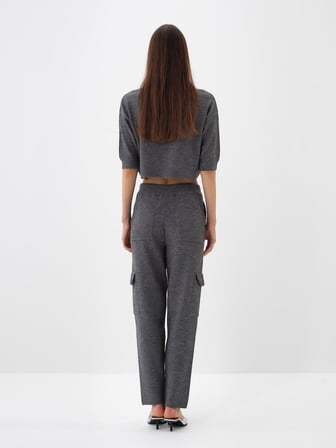 Xint Antrasit Doğal Yün Dokulu Regular Fit Pantolon