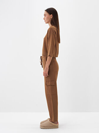 Xint Camel Doğal Yün Dokulu Regular Fit Pantolon