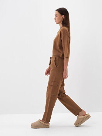 Xint Camel Doğal Yün Dokulu Regular Fit Pantolon