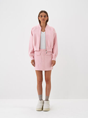 Xint Pembe Pamuk Dokulu Regular Fit Sweatmont