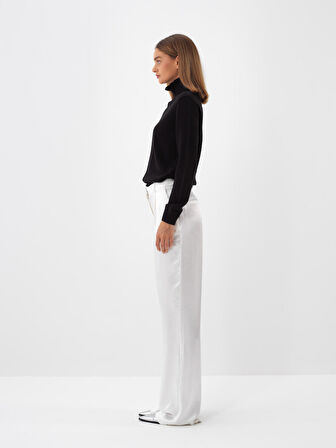 Xint Siyah Doğal Yün Dokulu Slim Fit Kazak