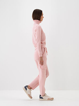 Xint Pembe Doğal Yün Dokulu Slim Fit Kazak