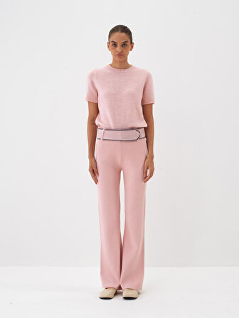 Xint Pembe Yumuşak Dokulu Regular Fit Kazak