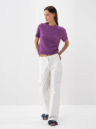 Xint Mor Yumuşak Dokulu Regular Fit Kazak