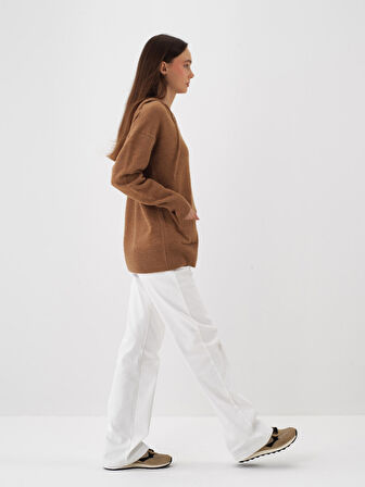 Xint Camel Yumuşak Dokulu Regular Fit Kazak