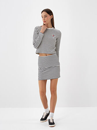 Xint Siyah Pamuk Dokulu Slim Fit Etek