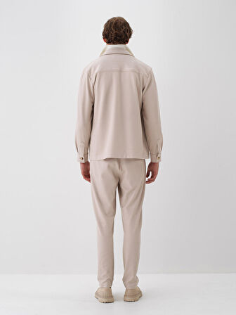 Xint Taş Rengi Esnek Dokulu Regular Fit Gömlek Ceket