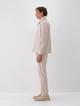 Xint Taş Rengi Esnek Dokulu Regular Fit Gömlek Ceket