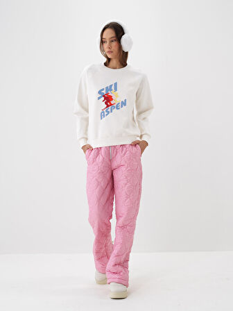 Xint Ekru Pamuk Dokulu Regular Fit Sweatshirt