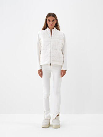 Xint Ekru Pamuk Dokulu Regular Fit Sweatmont