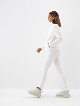 Xint Ekru Pamuk Dokulu Regular Fit Sweatmont