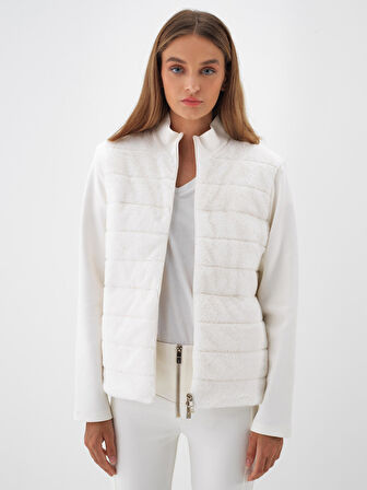 Xint Ekru Pamuk Dokulu Regular Fit Sweatmont