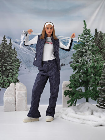 Xint Lacivert Formunu Koruyan Oversize Pantolon