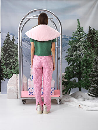 Xint Pembe Formunu Koruyan Oversize Pantolon