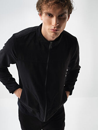 Xint Siyah Soft Touch Süet Görünüm Regular Fit Ceket