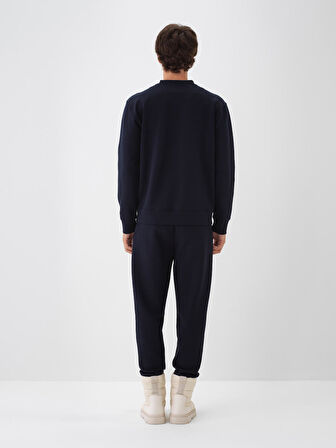 Xint Lacivert Pamuk Dokulu Regular Fit Sweatshirt