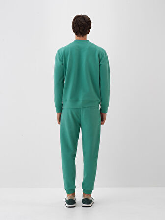 Xint Yeşil Pamuk Dokulu Regular Fit Sweatshirt
