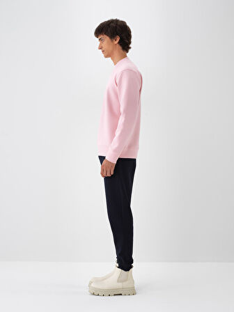Xint Pembe Pamuk Dokulu Regular Fit Sweatshirt