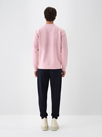 Xint Pembe Pamuk Dokulu Regular Fit Sweatshirt