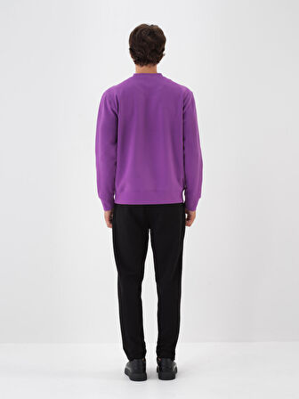 Xint Mor Pamuk Dokulu Regular Fit Sweatshirt