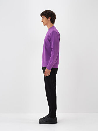 Xint Mor Pamuk Dokulu Regular Fit Sweatshirt
