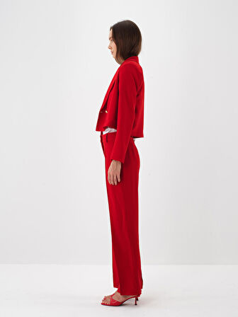 Xint Kırmızı Formunu Koruyan Regular Fit Ceket