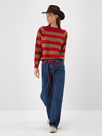 Xint Mavi Pamuk Dokulu Regular Fit Pantolon