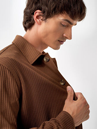 Xint Camel Esnek Dokulu Regular Fit Ceket