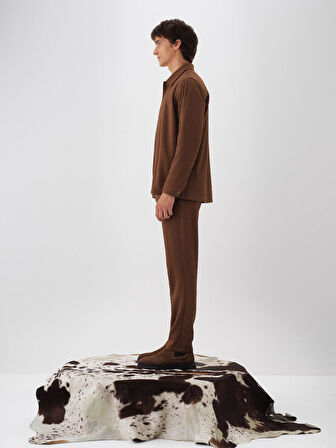 Xint Camel Esnek Dokulu Regular Fit Jogger Pantolon