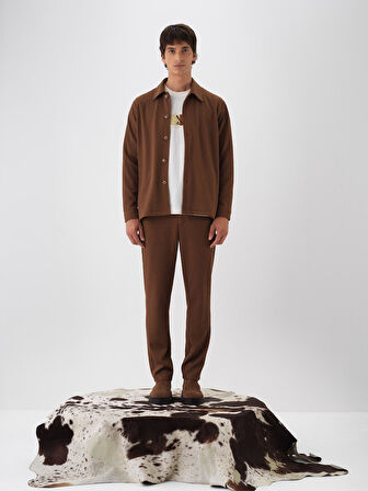 Xint Camel Esnek Dokulu Regular Fit Jogger Pantolon