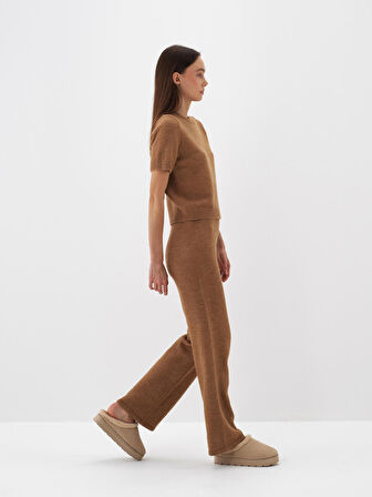 Xint Camel Yumuşak Dokulu Oversize Pantolon