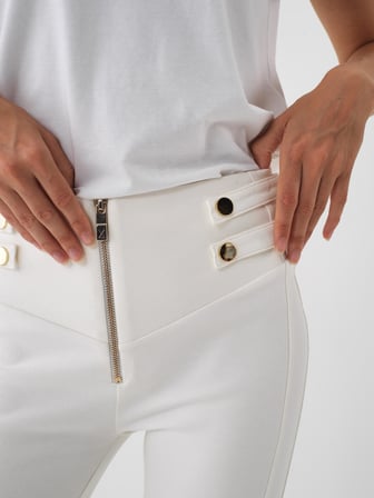Xint Ekru Pamuk Dokulu Slim Fit Tayt