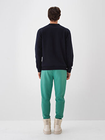Xint Lacivert Pamuk Dokulu Regular Fit Sweatshirt