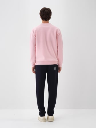 Xint Pembe Pamuk Dokulu Regular Fit Sweatshirt