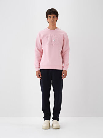 Xint Pembe Pamuk Dokulu Regular Fit Sweatshirt