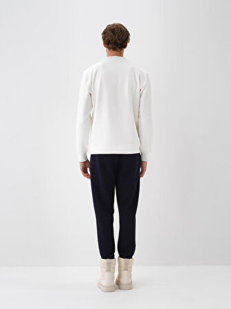 Xint Ekru Pamuk Dokulu Regular Fit Sweatshirt