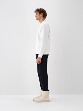 Xint Ekru Pamuk Dokulu Regular Fit Sweatshirt