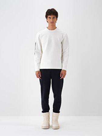 Xint Ekru Pamuk Dokulu Regular Fit Sweatshirt