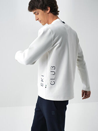 Xint Ekru Pamuk Dokulu Regular Fit Sweatshirt