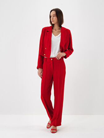 Xint Kırmızı Formunu Koruyan Regular Fit Pantolon