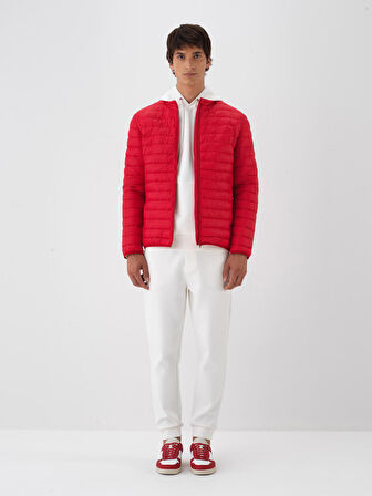 Xint Kırmızı Formunu Koruyan Regular Fit Mont