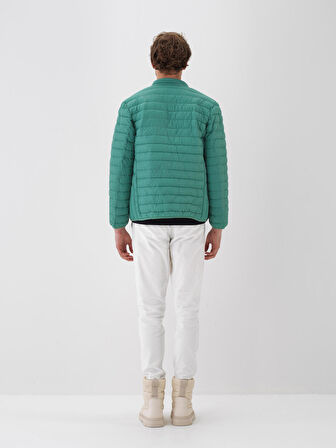 Xint Yeşil Formunu Koruyan Regular Fit Mont