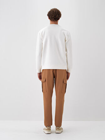 Xint Ekru Pamuk Dokulu Regular Fit Sweatshirt