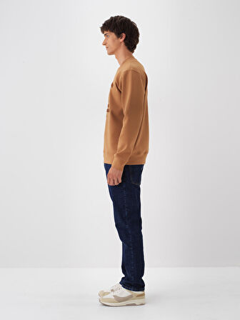 Xint Camel Pamuk Dokulu Regular Fit Sweatshirt