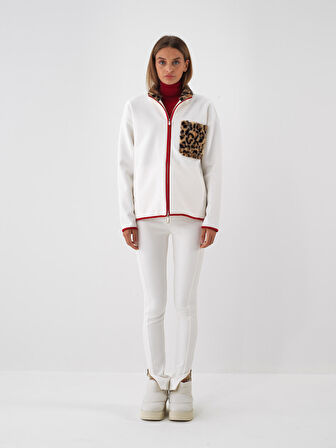 Xint Ekru Pamuk Dokulu Oversize Sweatmont